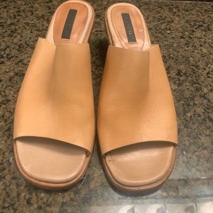 Excellent condition Neosens size 37 (7) camel colored slide sandals.